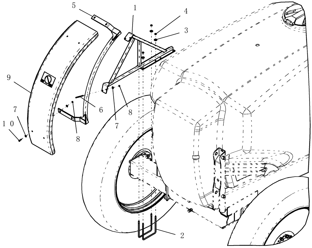 Схема запчастей Case IH SRX100 - (E.20.A[01]) - OPTION - FENDER E - Body and Structure