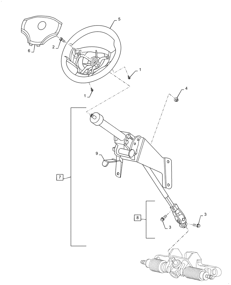 Схема запчастей Case IH SCOUT XL - (41.204.020) - STEERING COLUMN (AFTER FEB 1 2011) (41) - STEERING