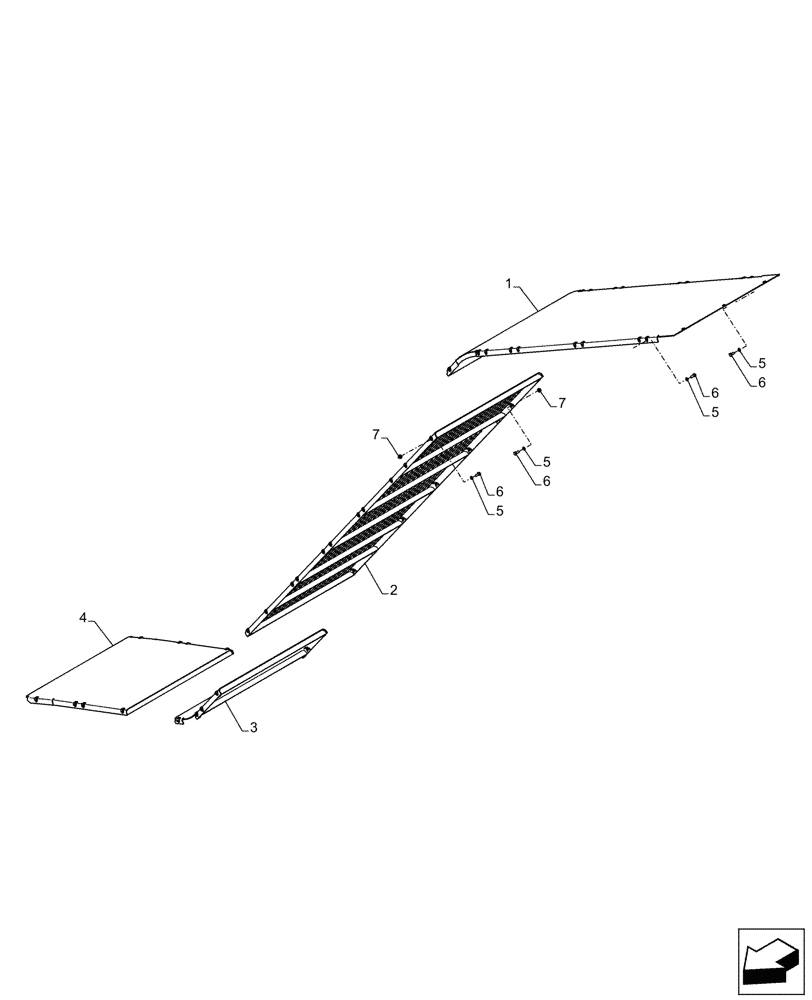 Схема запчастей Case IH A8800 - (90.105.AB[01]) - CAB FLOOR - MY-16 (90) - PLATFORM, CAB, BODYWORK AND DECALS