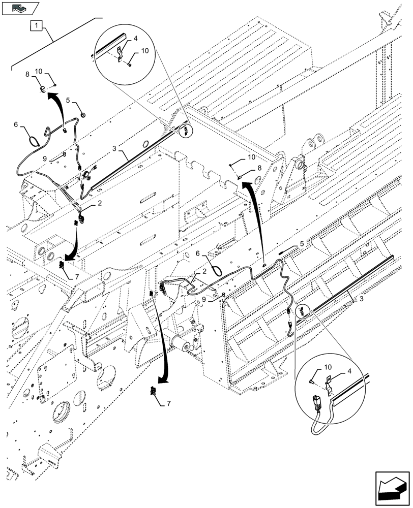 Схема запчастей Case IH LB434S XL - (88.055.034) - DIA KIT: TWINE BOX LIGHTING KIT - LED (88) - ACCESSORIES