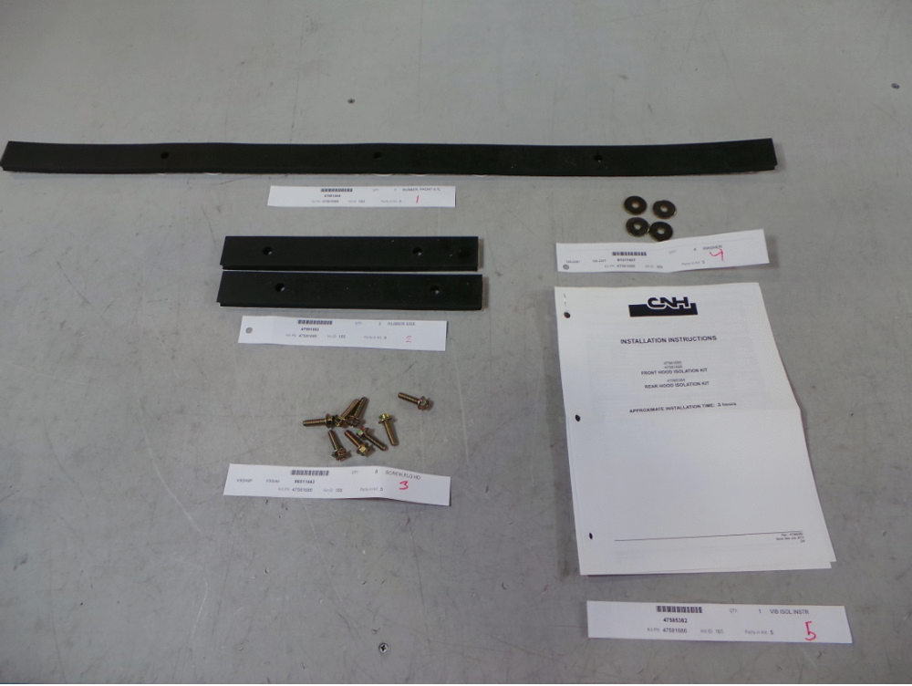 Схема запчастей Case IH P170 - (09-05) - KIT 6.7L FRONT HOOD ISOL (09) - CHASSIS/ATTACHMENTS