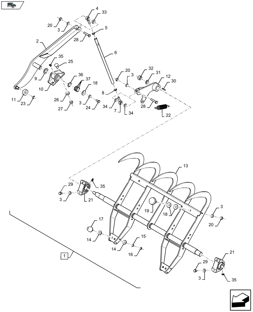 Схема запчастей Case IH LB334R - (88.060.028) - SERVICE KIT: FEEDER RETAINERS - C150 (88) - ACCESSORIES
