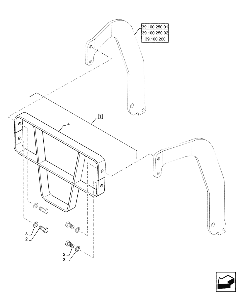 Схема запчастей Case IH L765 - (90.116.020) - VAR - 713742006 - HEAVY DUTY GRILLE GUARD (90) - PLATFORM, CAB, BODYWORK AND DECALS