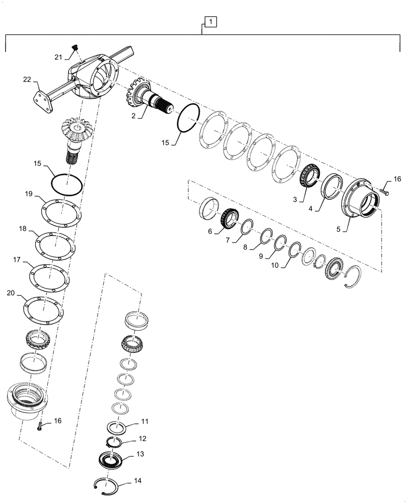Схема запчастей Case IH 7230 - (80.175.06[02]) - UPPER UNLOADER GEARBOX, HC VERSION (80) - CROP STORAGE/UNLOADING