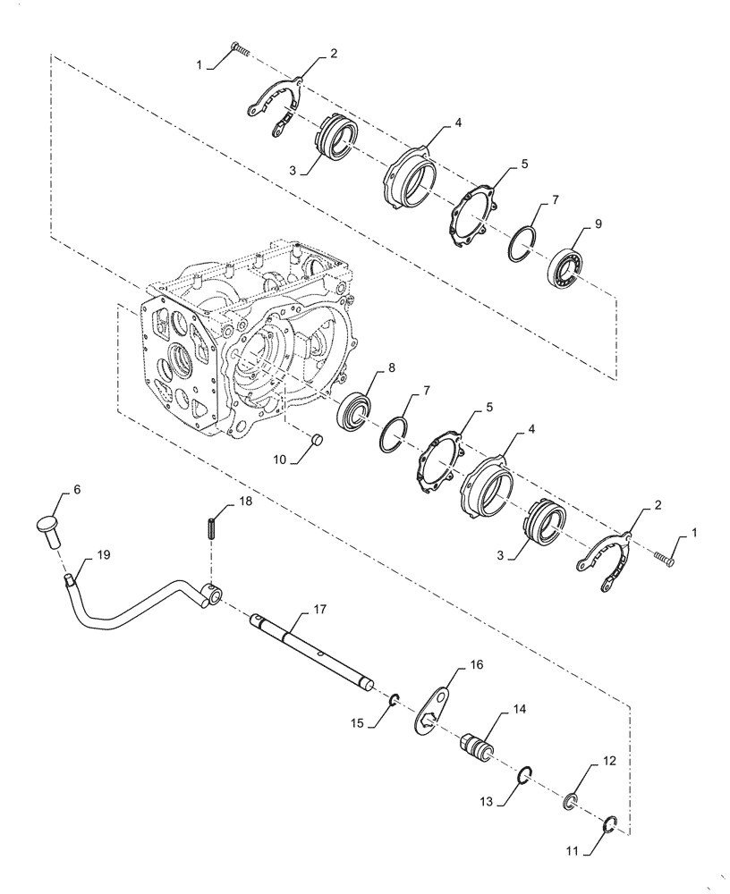 Схема запчастей Case IH FARMALL 45C - (27.106.040) - DIFFERENTIAL LOCK - W/MECHANICAL TRANSMISSION (27) - REAR AXLE SYSTEM