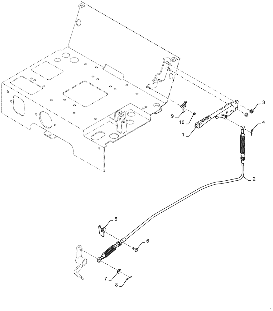 Схема запчастей Case IH FARMALL 45C - (33.110.020) - PARKING BRAKE, LEVER, HST TRANSMISSION (33) - BRAKES & CONTROLS