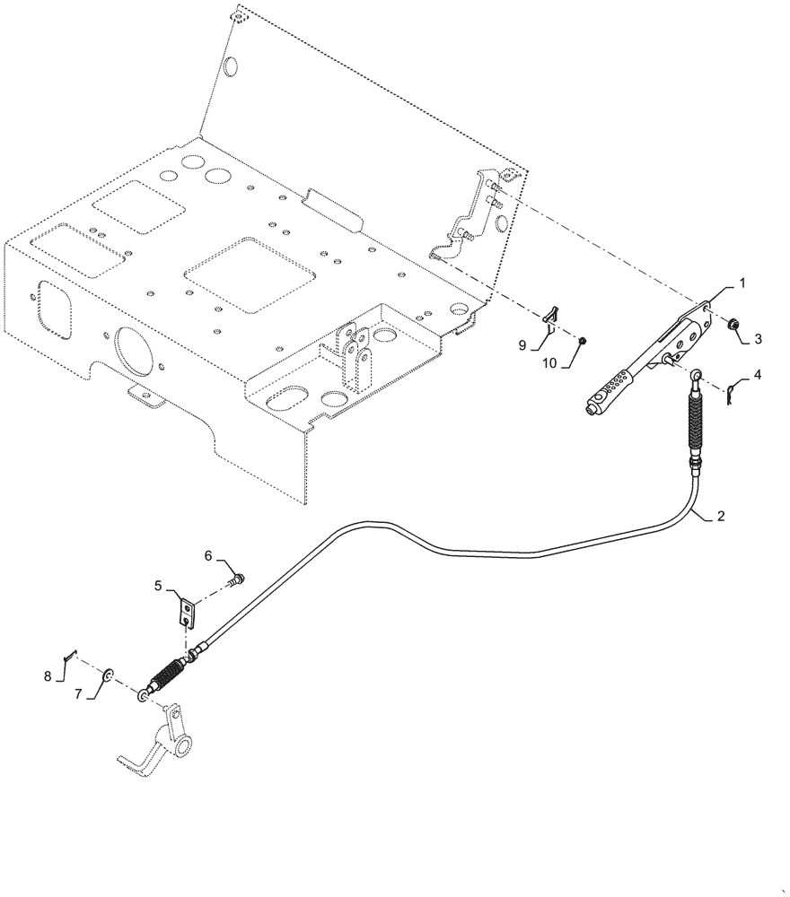 Схема запчастей Case IH FARMALL 55C - (33.110.010) - PARKING BRAKE, LEVER, MECHANICAL TRANSMISSION (33) - BRAKES & CONTROLS