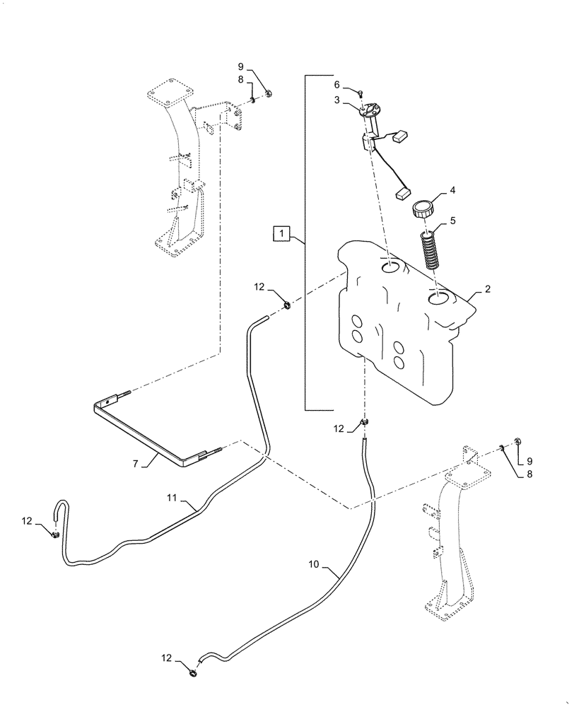 Схема запчастей Case IH FARMALL 35A - (10.216.AI[01]) - FUEL TANK (10) - ENGINE