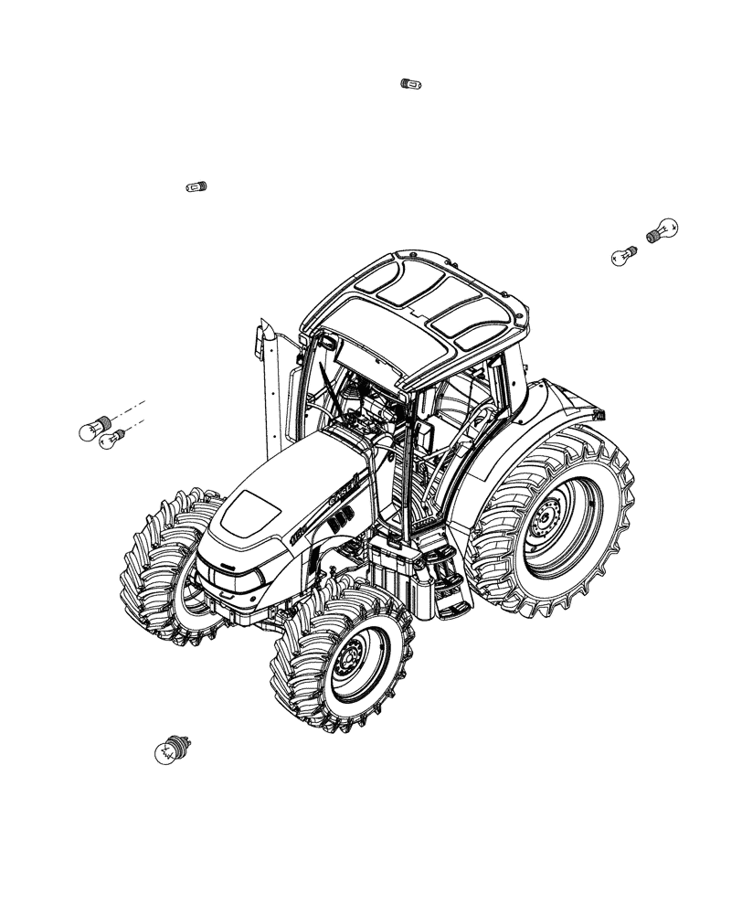 Схема запчастей Case IH JX95HC PLUS - (05.100.044[02]) - MAINTENANCE PARTS - BULBS (05) - SERVICE & MAINTENANCE