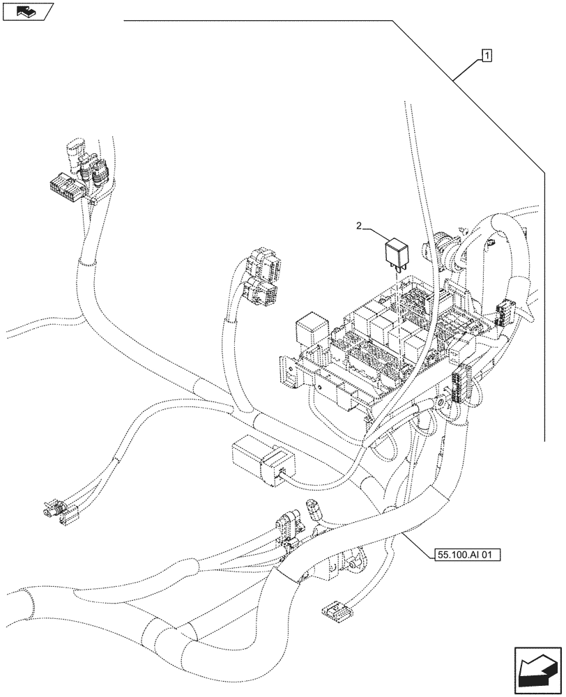 Схема запчастей Case IH FARMALL 105U - (88.055.AA[07]) - DIA KIT, REVERSE ALARM (88) - ACCESSORIES