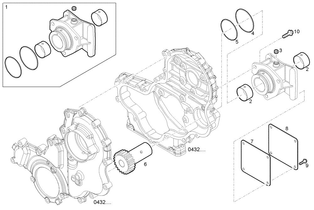 Схема запчастей Case IH F5AE9484B A001 - (3500.069) - POWER TAKE OFF 