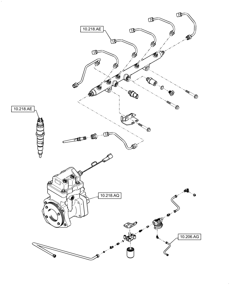 Схема запчастей Case IH 6TAA-8304 305HP - (10.000.00[02]) - SECTION INDEX - ENGINE - FUEL SYSTEM (10) - ENGINE