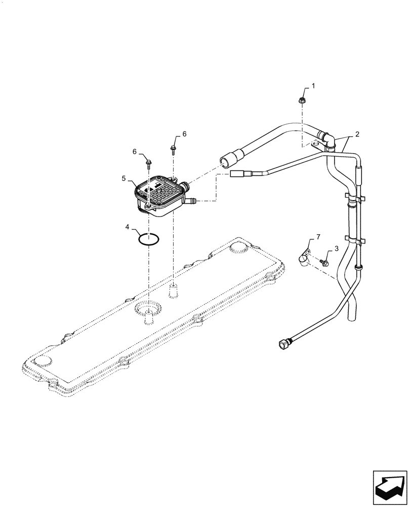 Схема запчастей Case IH 6TAA-9004 350HP - (10.101.AB) - CRANKCASE, BREATHER (10) - ENGINE