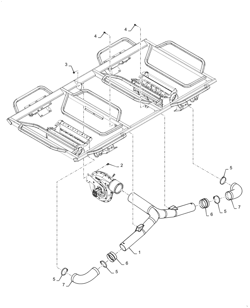 Схема запчастей Case IH 2150 - (79.105.AD[12]) - BULK FILL AIR SUPPLY TUBES, 60 BUSHEL (79) - PLANTING