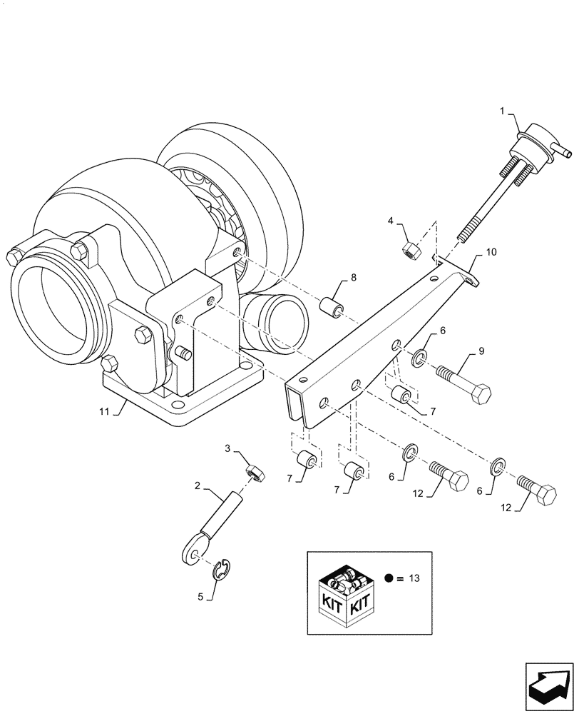 Схема запчастей Case IH 6TAA-8304 275HP - (10.250.AL) - WASTEGATE ACTUATOR (10) - ENGINE