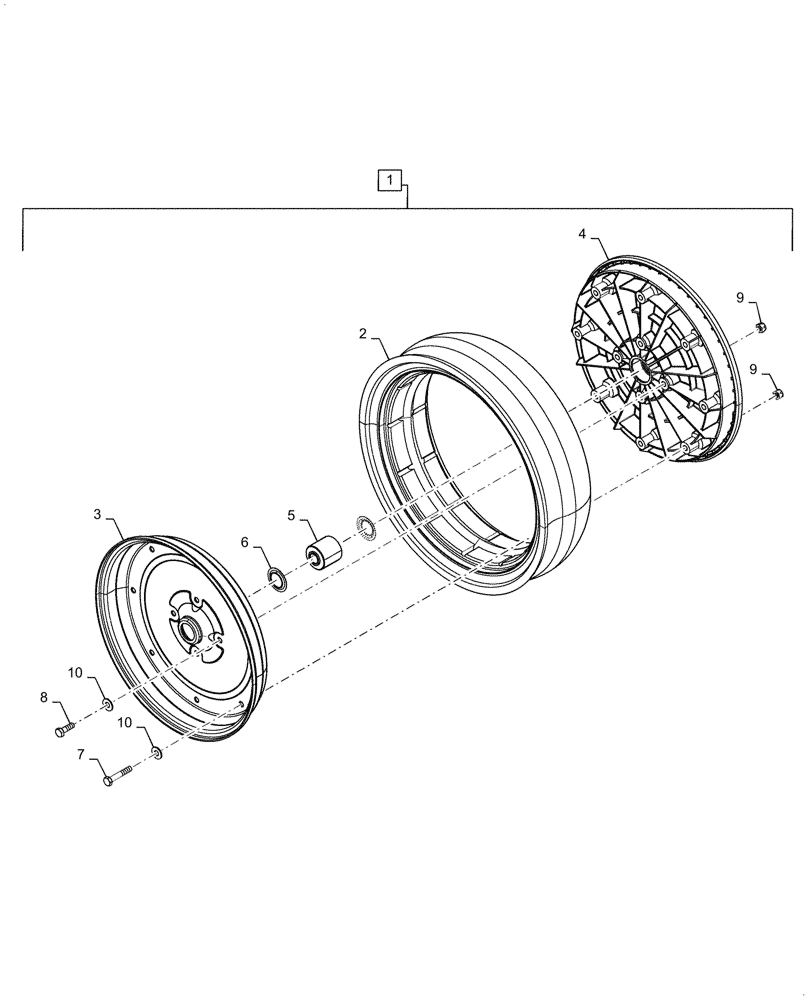 Схема запчастей Case IH 500T - (75.200.AA[11]) - CLEANER WHEEL 4.5 X 16 OTICO (75) - SOIL PREPARATION