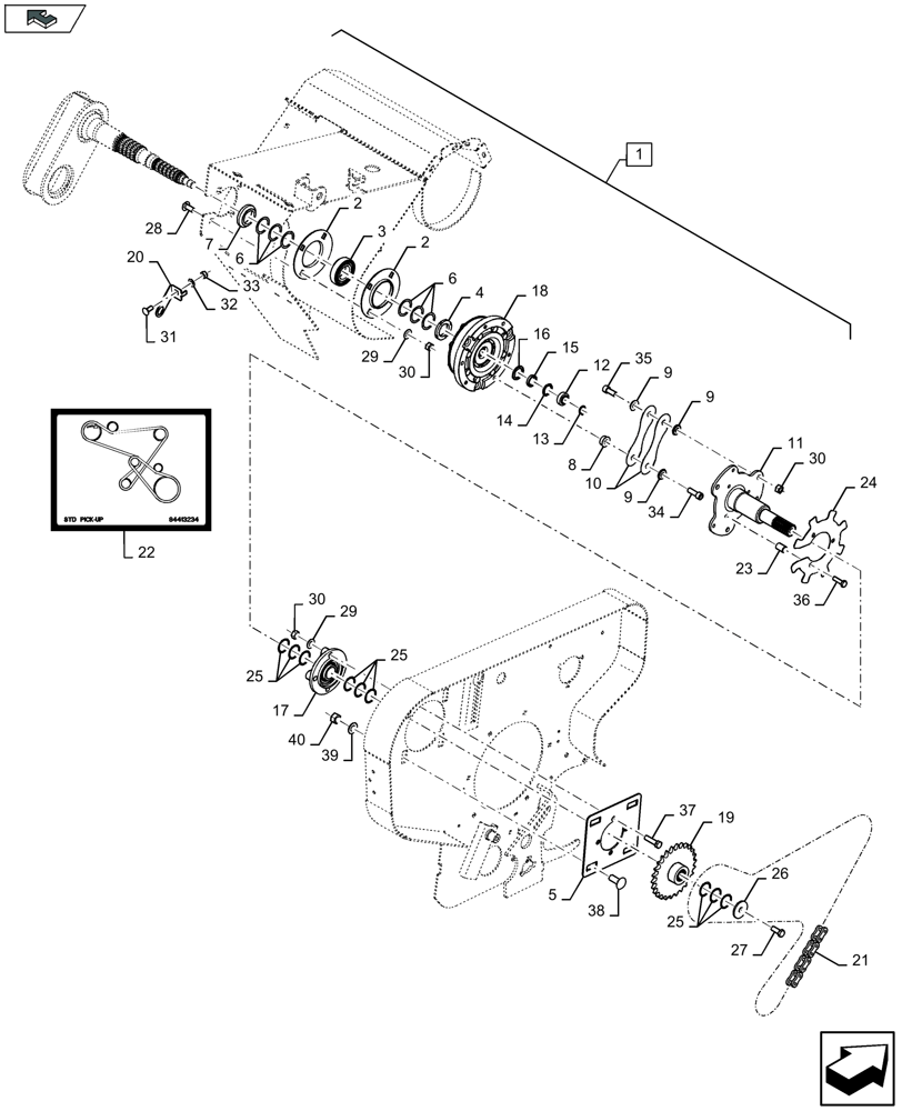Схема запчастей Case IH LB424S - (88.060.030[04]) - SERVICE KIT: PACKER CRANKSHAFT & DRIVE KIT - C159 (88) - ACCESSORIES