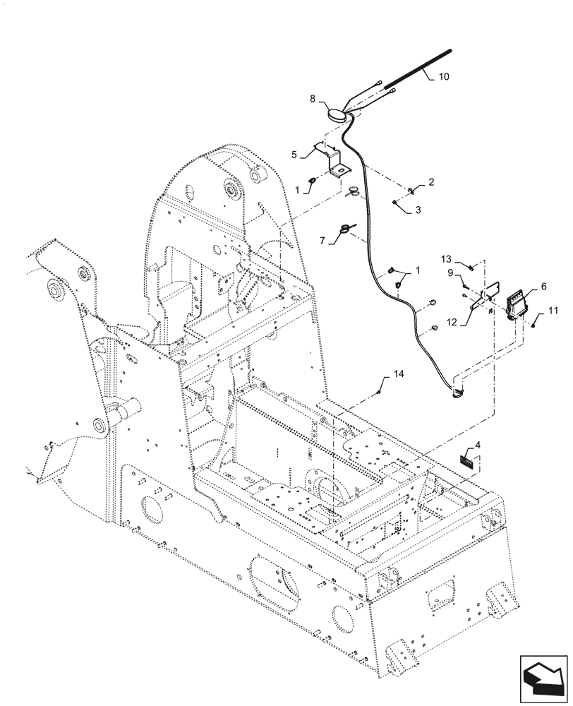 Схема запчастей Case IH SR270 - (55.991.010) - TELEMATIC SYSTEM (55) - ELECTRICAL SYSTEMS