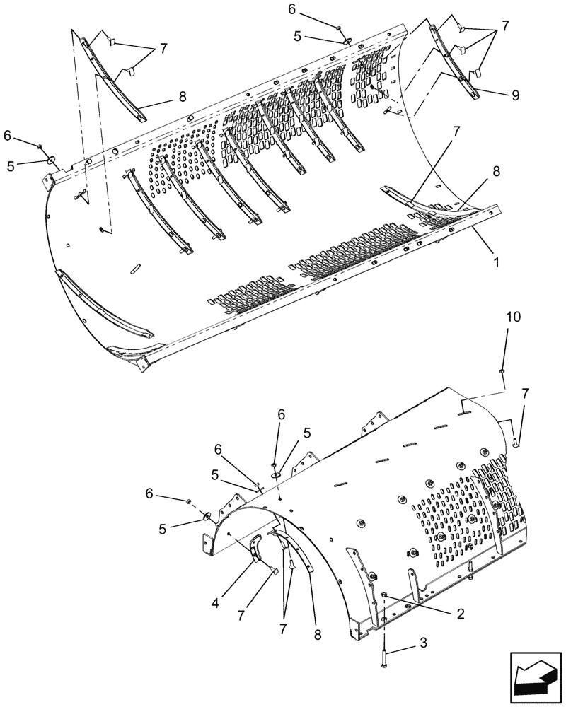 Схема запчастей Case IH 9230 - (66.360.10) - ROTOR CAGE (66) - THRESHING