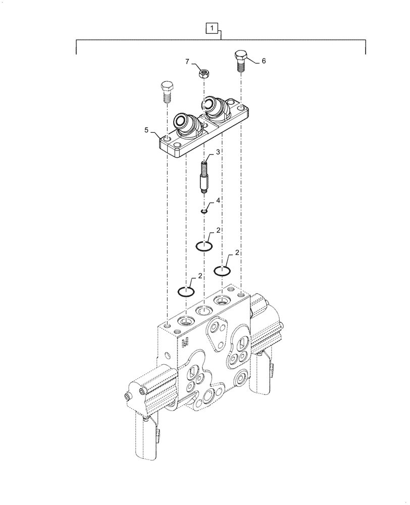 Схема запчастей Case IH MX240 - (08-28) - KIT VALVE ASSEMBLY (08) - HYDRAULICS
