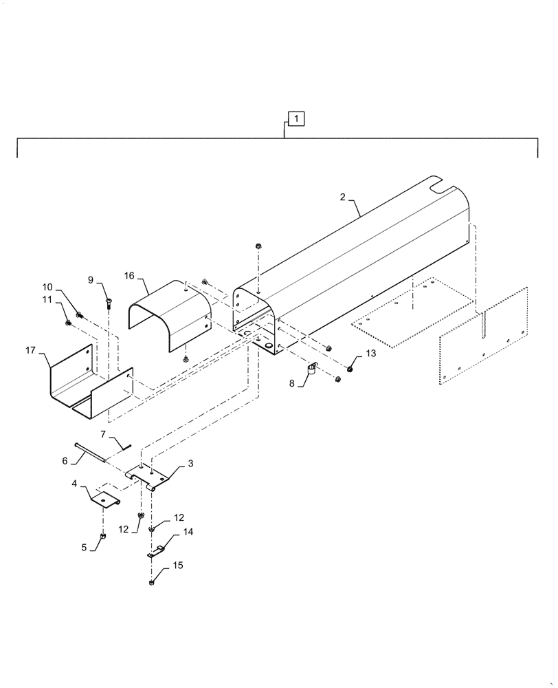 Схема запчастей Case IH 635 - (88.074.04) - KIT CHUTE ASSY MALE 1F 5R 6R 6RN (88) - ACCESSORIES