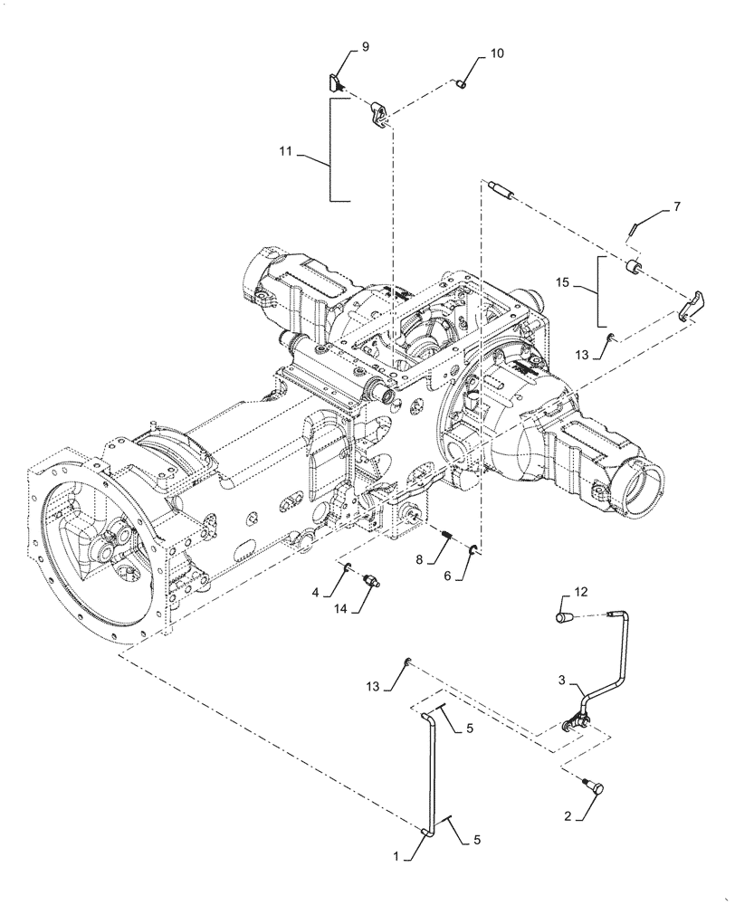 Схема запчастей Case IH FARMALL 50A - (27.106.AM[01]) - MECHANICAL DIFFERENTIAL LOCK (27) - REAR AXLE SYSTEM
