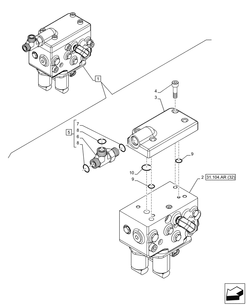 Схема запчастей Case IH MAXXUM 145 - (31.104.AR[31]) - VAR - 759379 - PTO CLUTCH, CONTROL VALVE, COMPONENTS (30KPH, 16X16, W/AUTOSHIFT, W/CREEPER CCLS PUMP) (31) - IMPLEMENT POWER TAKE OFF