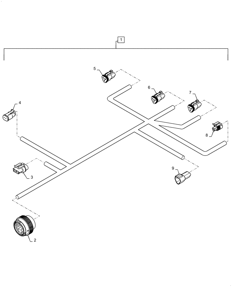 Схема запчастей Case IH 2150 - (55.110.AB[02]) - LIQUID FERTILIZER SECTION HARNESS, 24 ROW 600 GALLON (55) - ELECTRICAL SYSTEMS
