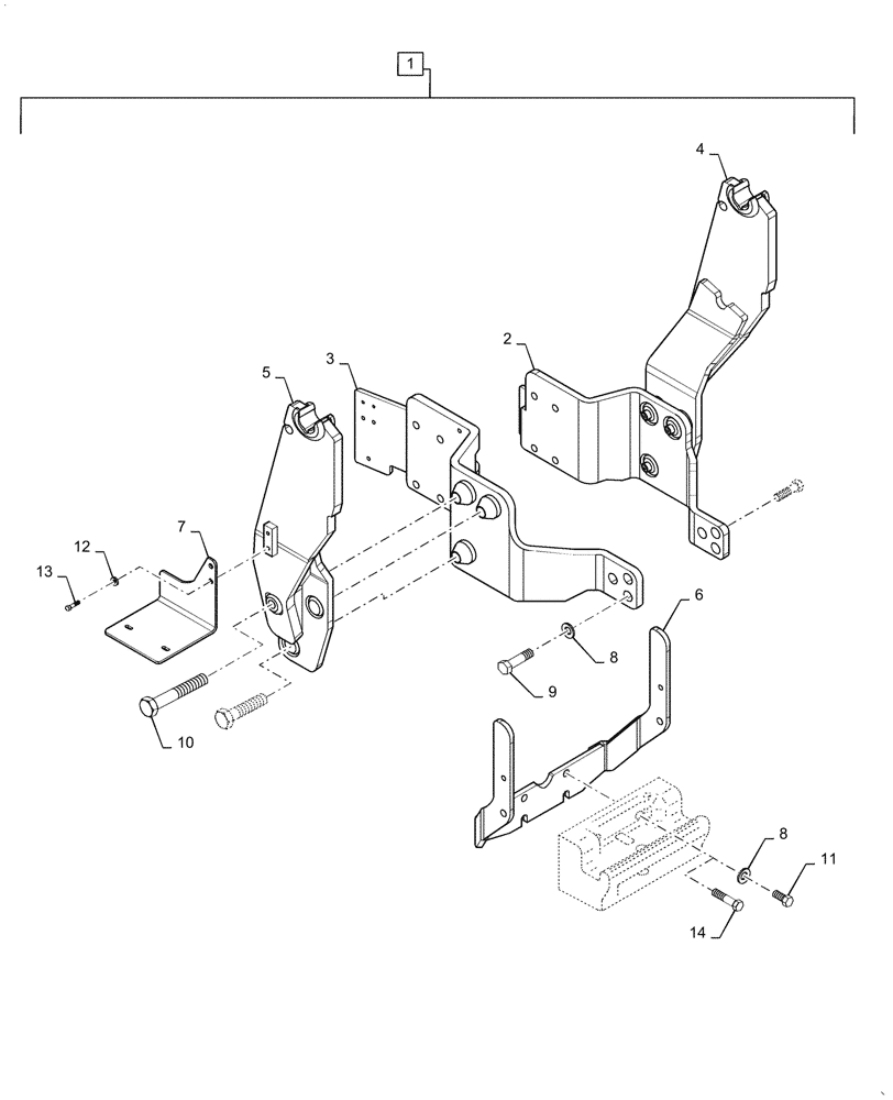 Схема запчастей Case IH L575 - (39.100.080) - VAR - 713619006 - SUBFRAME, MOUNTING PARTS (39) - FRAMES AND BALLASTING