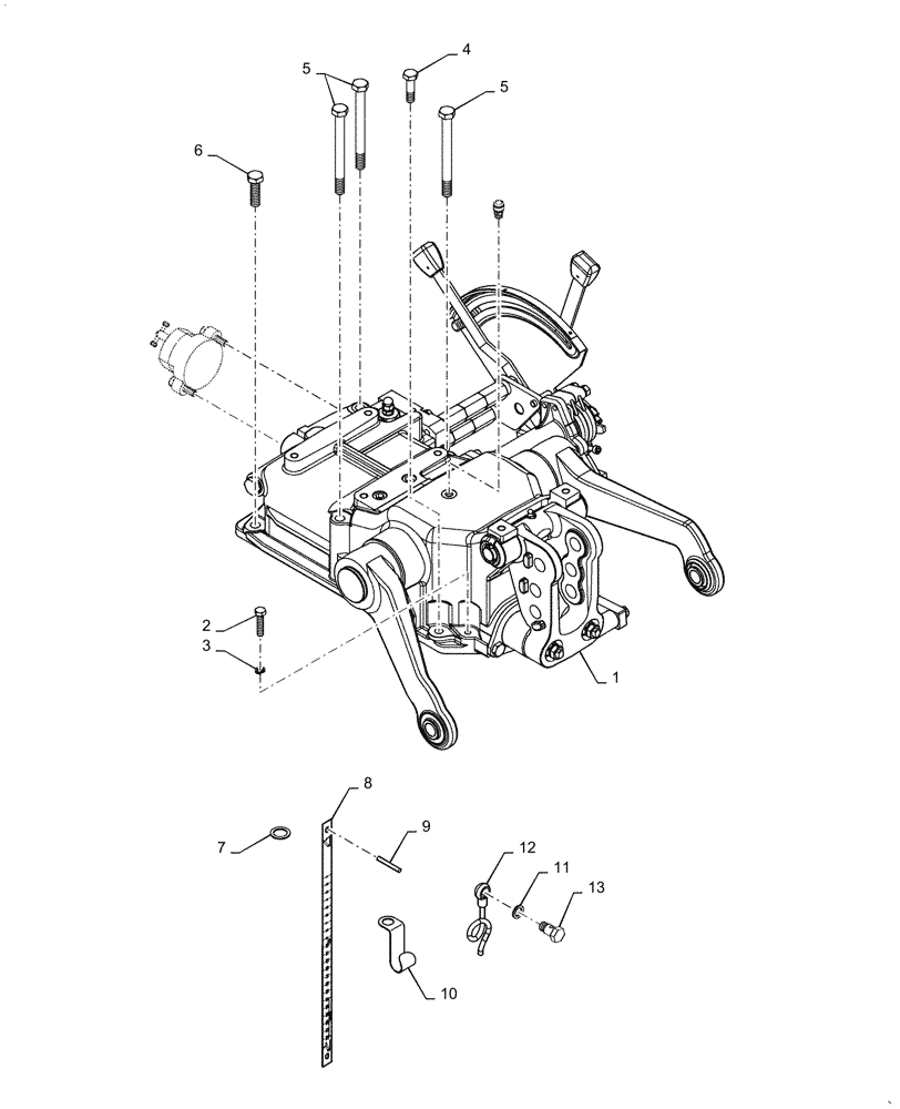 Схема запчастей Case IH FARMALL 50A - (35.100.AB[01]) - HYDRAULIC POWER LIFT ASSY, 1100 KG (35) - HYDRAULIC SYSTEMS
