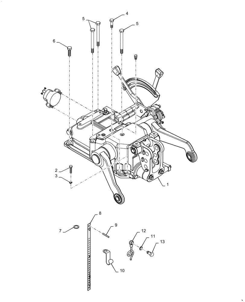 Схема запчастей Case IH FARMALL 50A - (35.100.AB[08]) - HYDRAULIC POWER LIFT ASSY, 1500 KG (35) - HYDRAULIC SYSTEMS