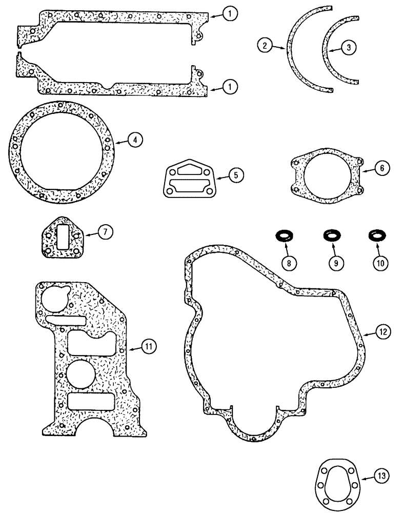 Схема запчастей Case IH CX60 - (02-38) - ENGINE GASKET KITS (02) - ENGINE