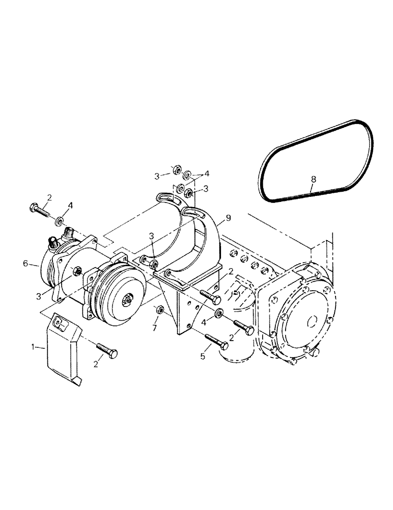 Схема запчастей Case IH KM-360 - (03-09) - A/C COMPRESSOR AND MOUNTING, CAT 3306 ENGINE (03) - Climate Control