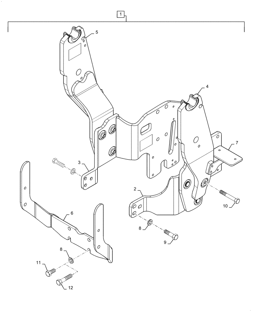 Схема запчастей Case IH L575 - (39.100.090[01]) - VAR - 713729006 - SUBFRAME, MOUNTING PARTS (BEFORE MAY 15 2016) (39) - FRAMES AND BALLASTING