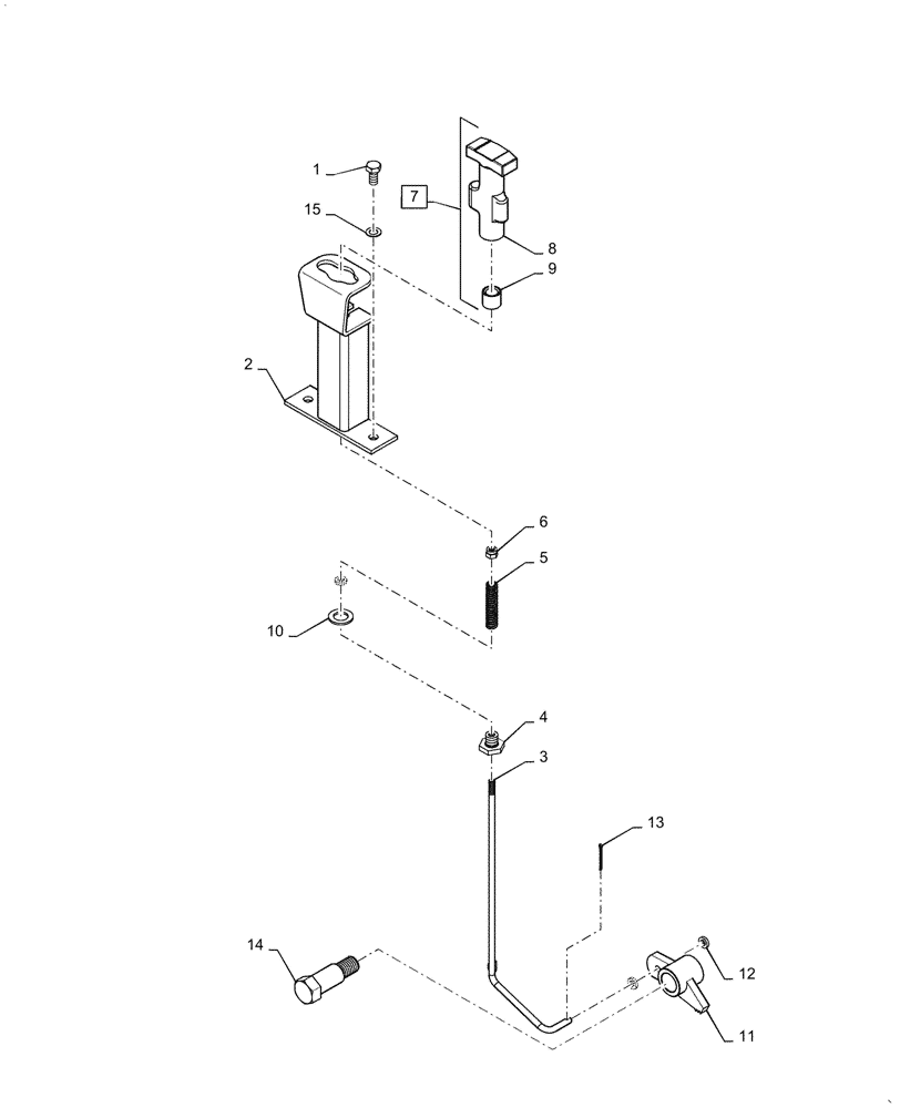 Схема запчастей Case IH FARMALL 50A - (33.110.AA[01]) - PARKING BRAKE CONTROL INDEPENDENT (33) - BRAKES & CONTROLS
