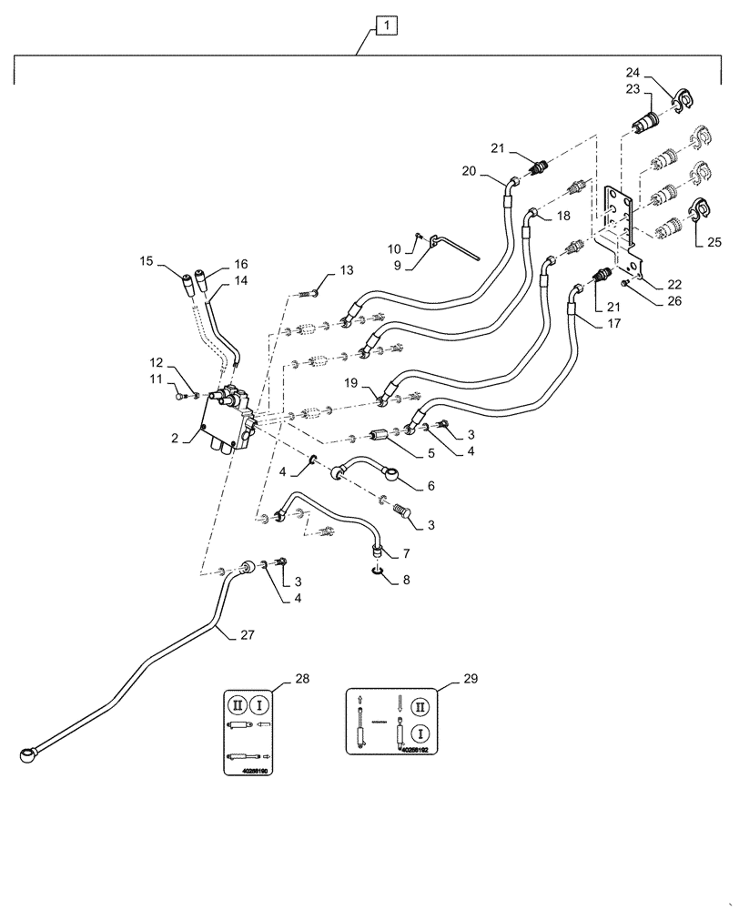 Схема запчастей Case IH FARMALL 45C - (88.035.010) - DIA KIT, REMOTE CONTROL VALVE (88) - ACCESSORIES