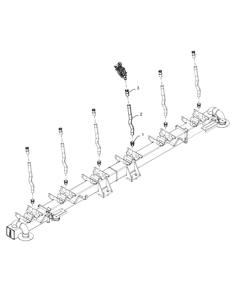 Схема запчастей Case IH 2160 - (79.105.AD[14]) - VACUUM DELIVERY CENTER SECTION 36 ROW (79) - PLANTING