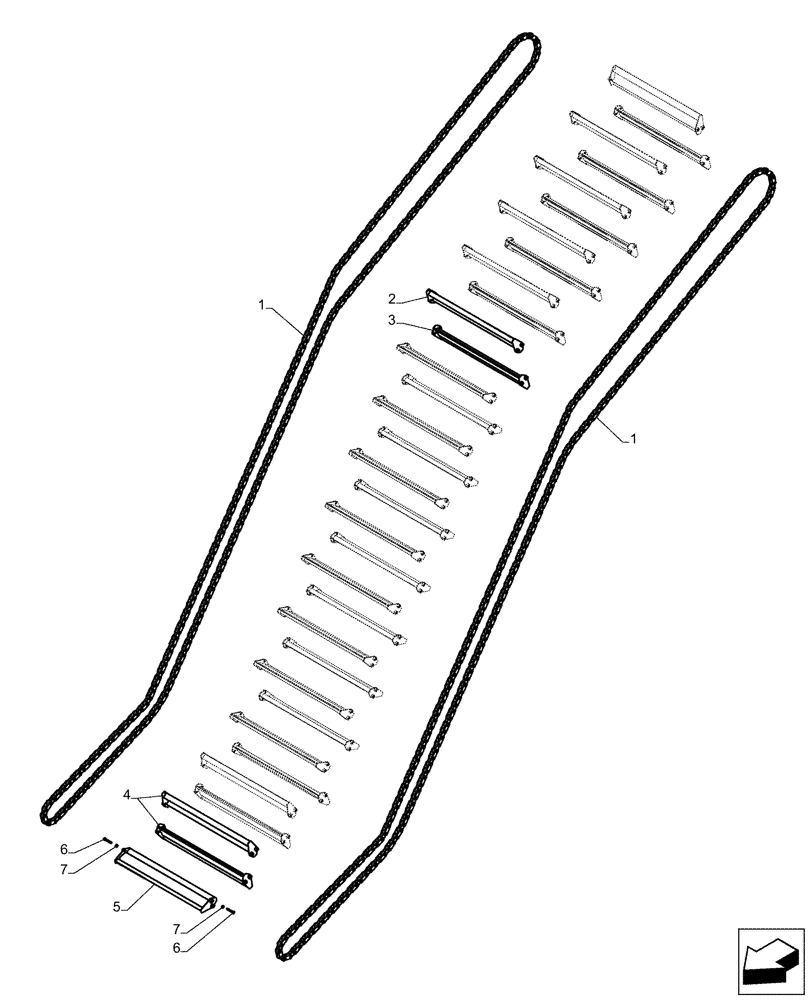 Схема запчастей Case IH A8800 - (48.130.AO[04]) - CHAIN - MY-16 (48) - TRACKS & TRACK SUSPENSION