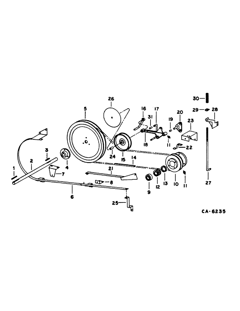 Схема запчастей Case IH 1480 - (26-14) - GRAIN TANK, GRAIN TANK UNLOADER, BELT DRIVE Grain Tank