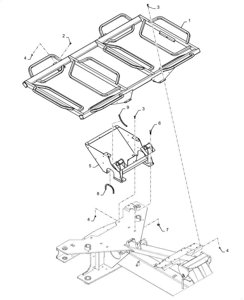 Схема запчастей Case IH 2160 - (79.100.AC[03]) - BULK FILL TANK FRAME (79) - PLANTING