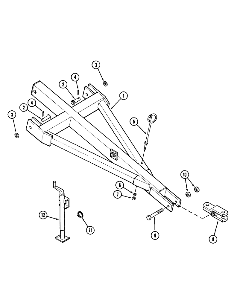 Схема запчастей Case IH DOT B - (006) - HITCH, 25, 28 AND 31 FOOT (7.6, 8.5 AND 9.5 M) 