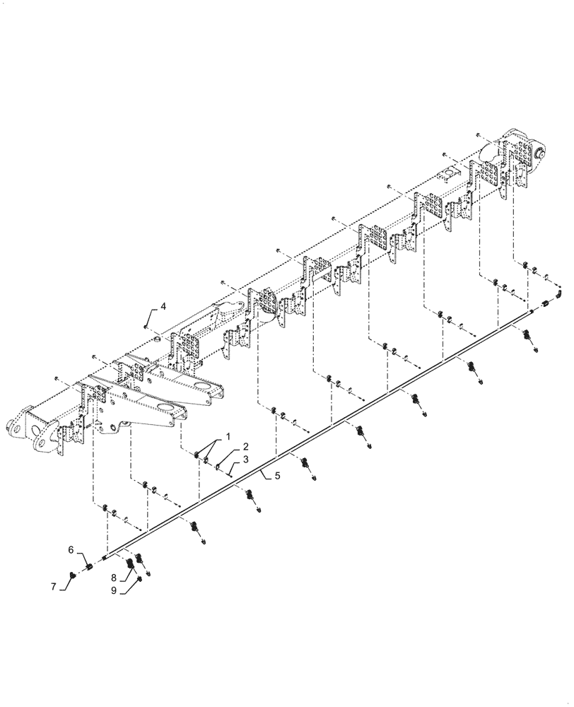 Схема запчастей Case IH 2160 - (63.110.AF[13]) - LIQUID FERTILIZER DISTRIBUTION MID WING 2160 (63) - CHEMICAL APPLICATORS