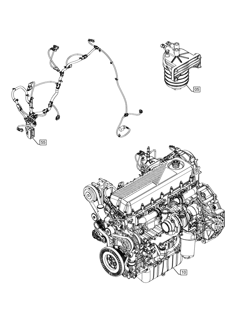Схема запчастей Case IH F2CFE613J B057 - (00.000.00) - PICTORIAL INDEX - MAIN SECTIONS (00) - GENERAL & PICTORIAL INDEX