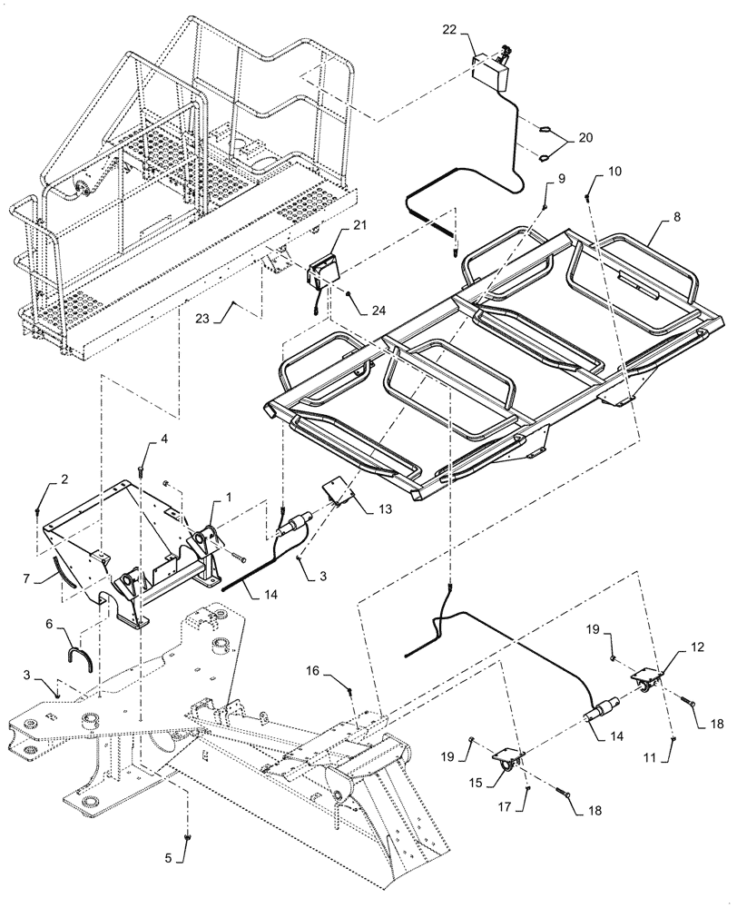 Схема запчастей Case IH 2160 - (79.100.AC[07]) - BULK FILL FRAME WITH SCALES 2160 (79) - PLANTING