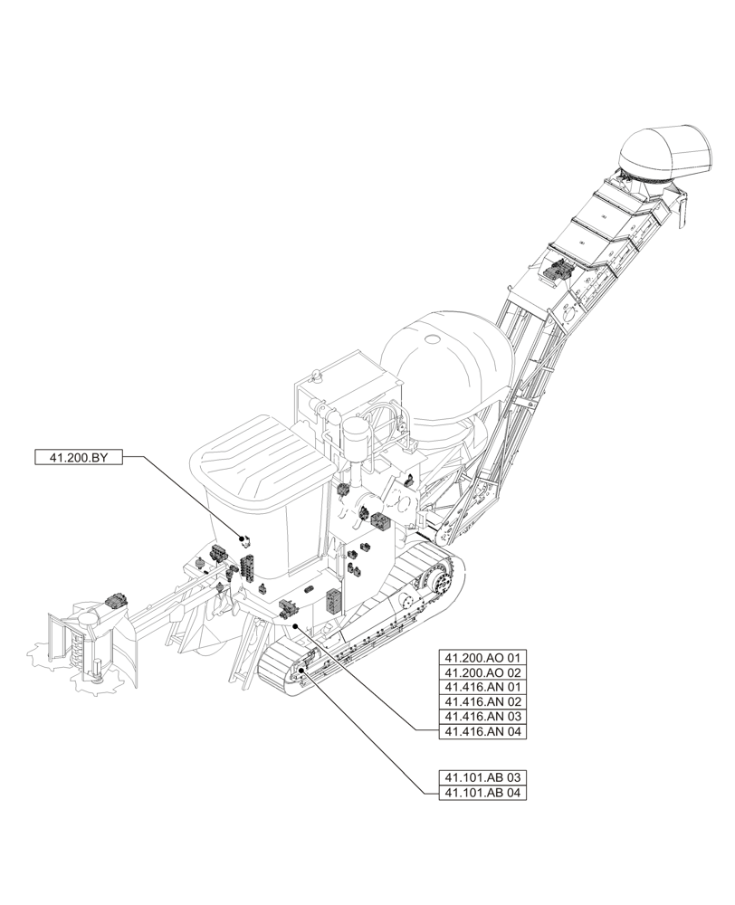 Схема запчастей Case IH A8800 - (41.000.00) - SECTION INDEX - STEERING (41) - STEERING