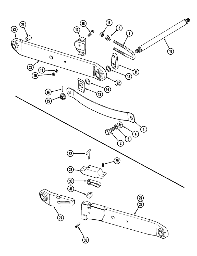 Схема запчастей Case IH 1896 - (9-330) - HITCH SPRINGS, DRAFT ARMS AND SHAFT (09) - CHASSIS/ATTACHMENTS