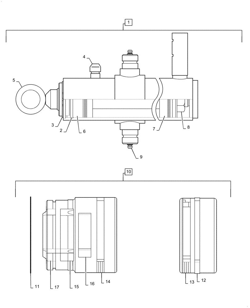 Схема запчастей Case IH BHA90 - (35.947.020) - SWING FRAME HYDRAULIC CYLINDER (35) - HYDRAULIC SYSTEMS