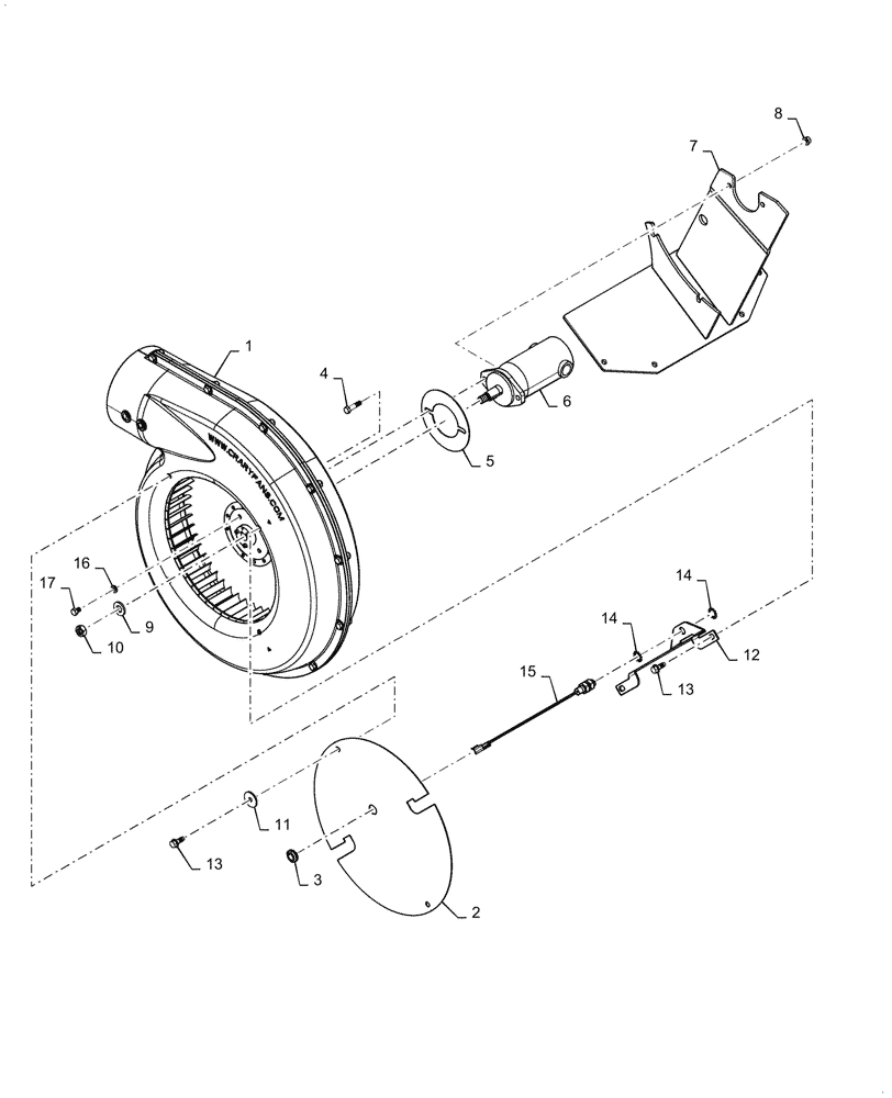 Схема запчастей Case IH 2160 - (79.103.AB[05]) - BULK FILL FAN 8 INCH 2160 (79) - PLANTING