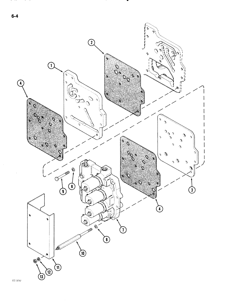Схема запчастей Case IH 2096 - (6-004) - HYDRAULIC MANIFOLD, ELECTRIC SHIFT (06) - POWER TRAIN