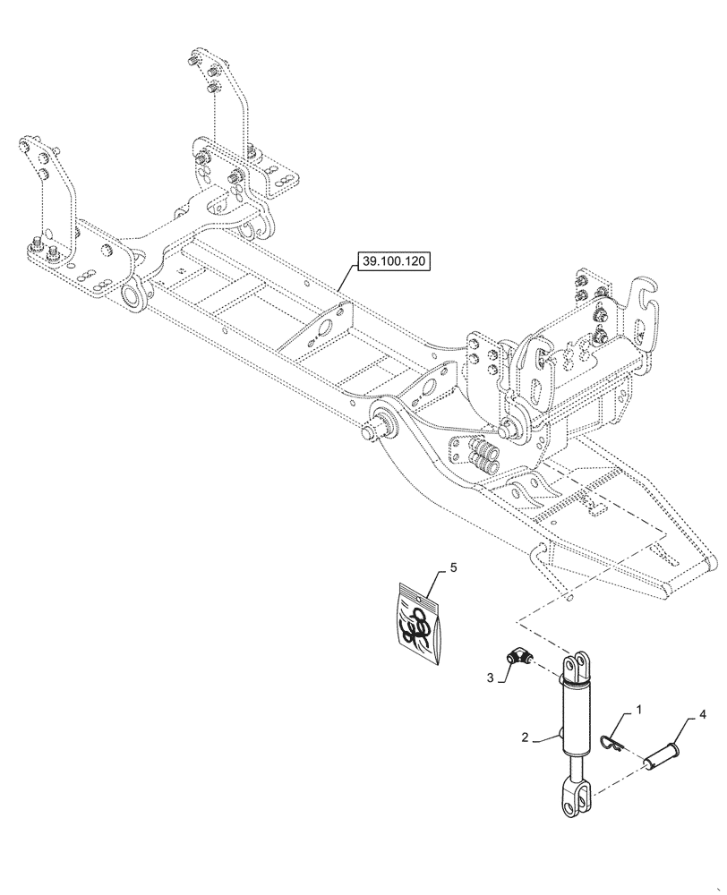 Схема запчастей Case IH BS163H - (35.162.040) - VAR - 439205006 - QUICK-HITCH HYDRAULIC CYLINDER (35) - HYDRAULIC SYSTEMS